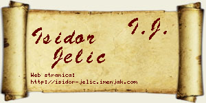 Isidor Jelić vizit kartica